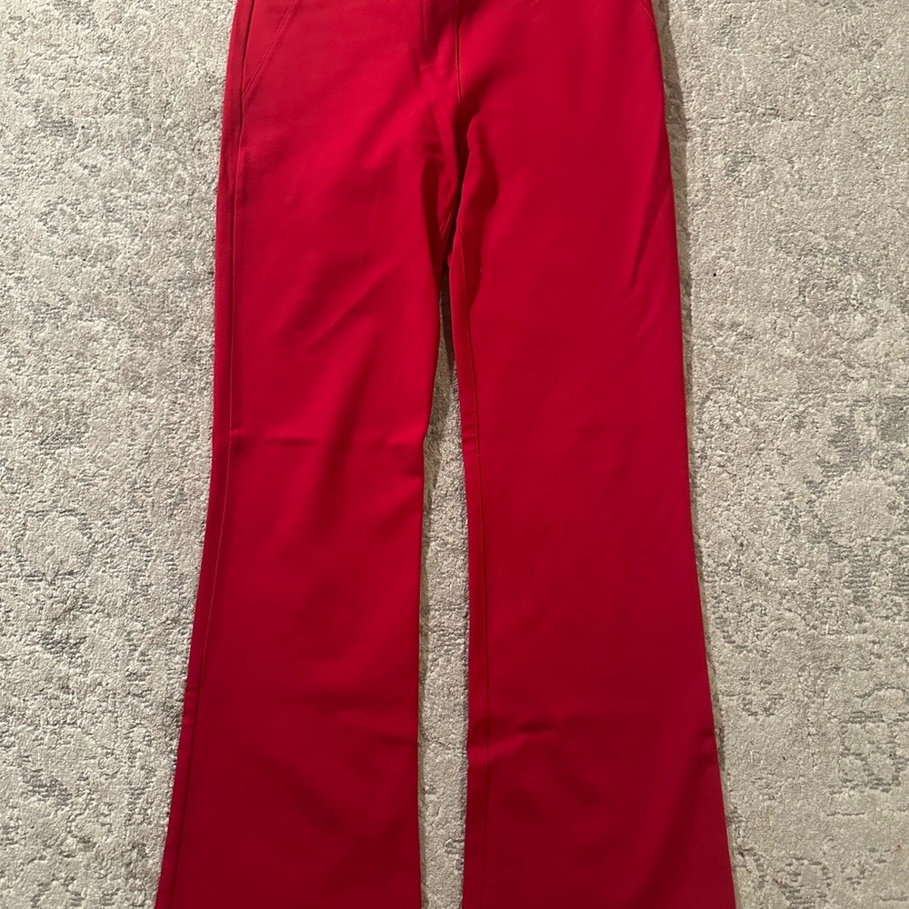 Betabrand Red Flare Pants